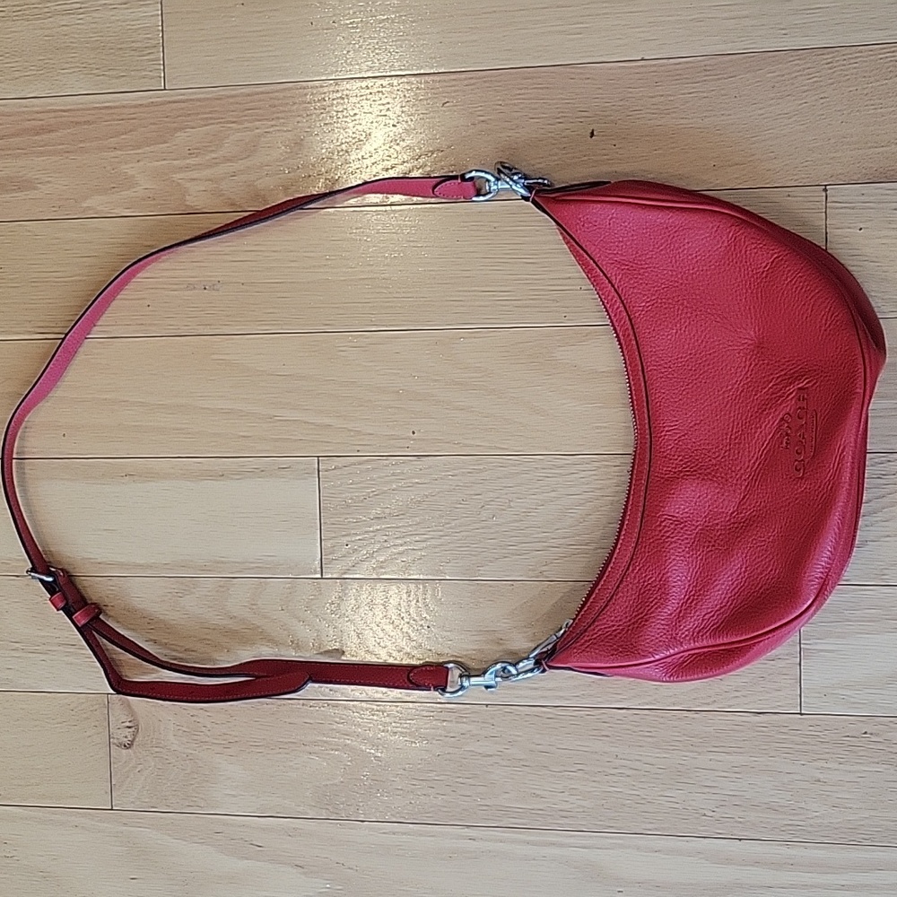 Coach Aria Crossbody Bag In Bright Poppy - Picture 15 of 16